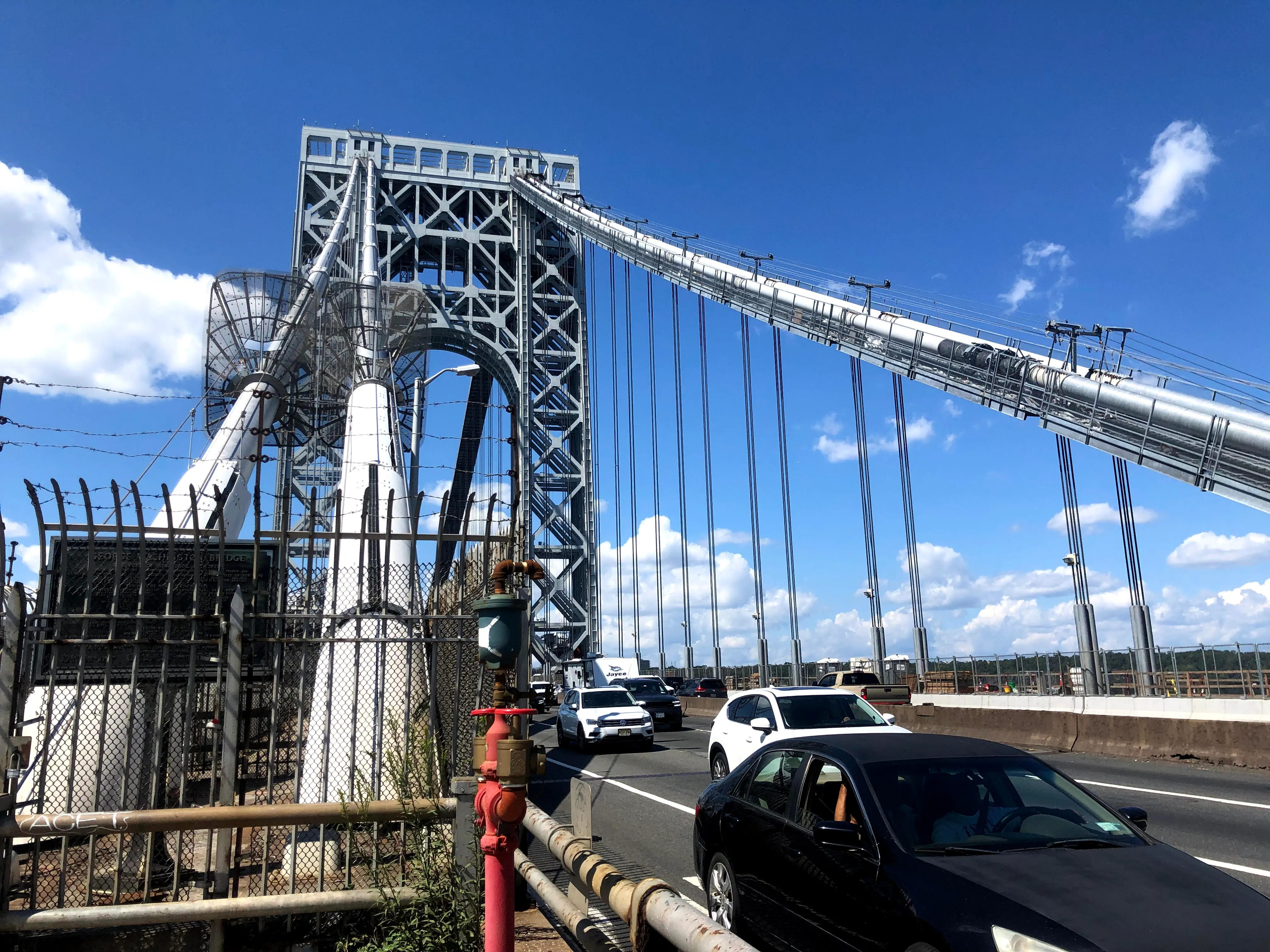 The George Washington Bridge, looking toward New Jersey