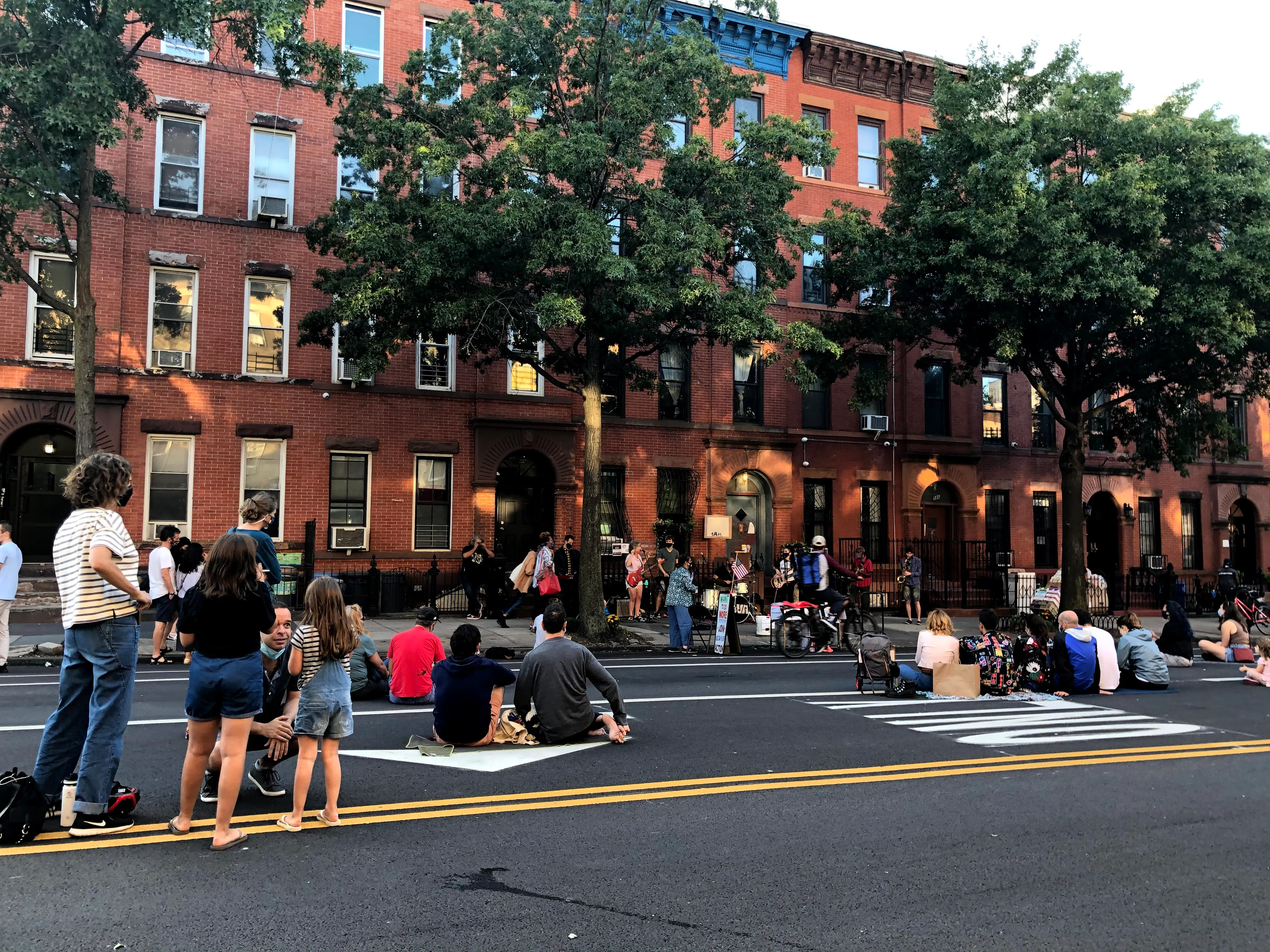 Vanderbilt Avenue during NYC’s Open Streets program. Prospect Heights, Brooklyn